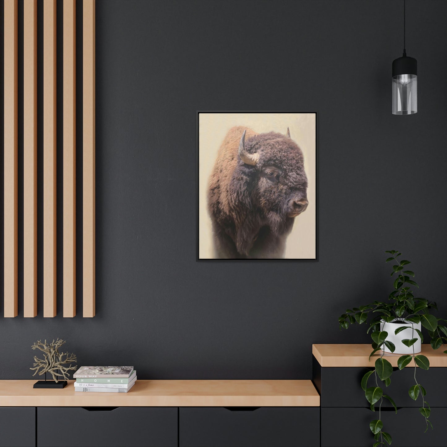 "The Roaming Beast" Framed Canvas