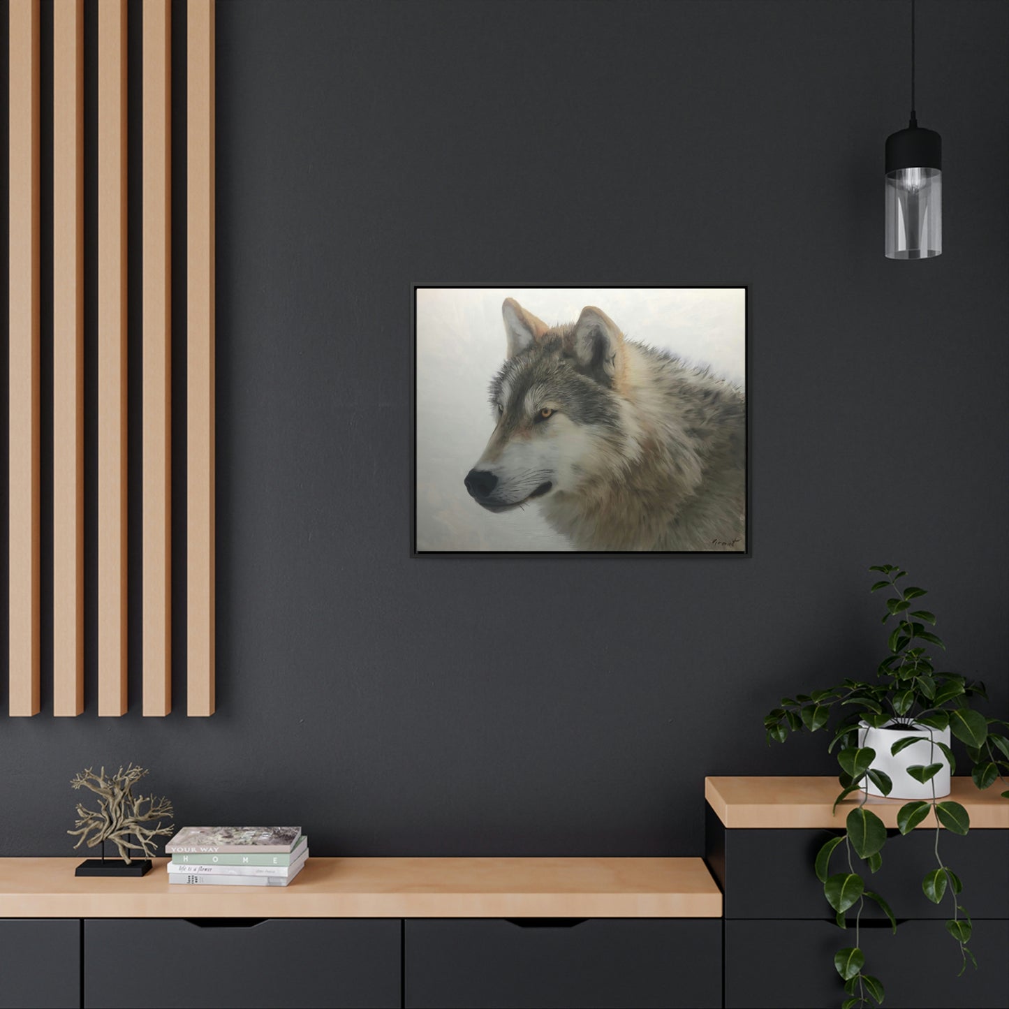 "Lone Wolf" Framed Canvas