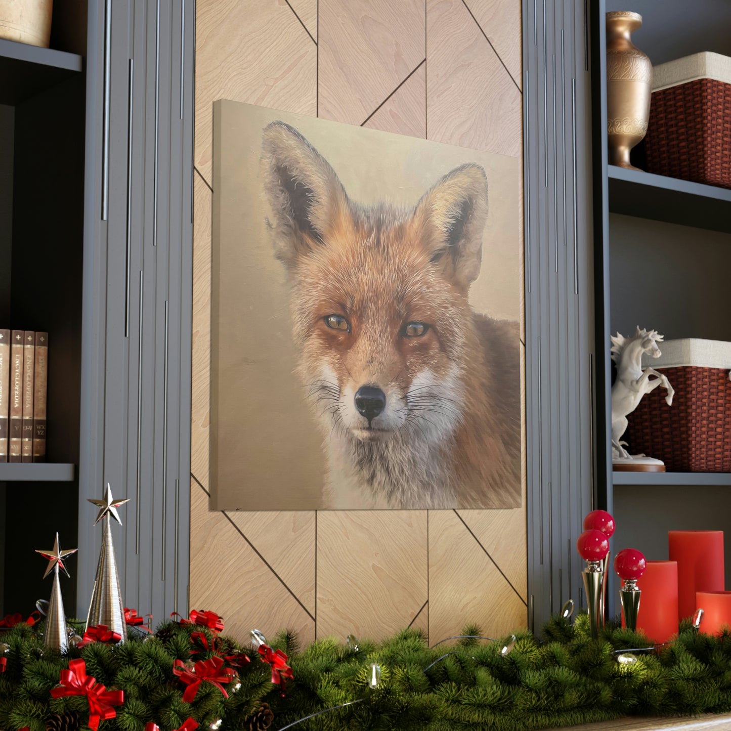 "Auburn Beauty" Stretched Canvas Fox Painting