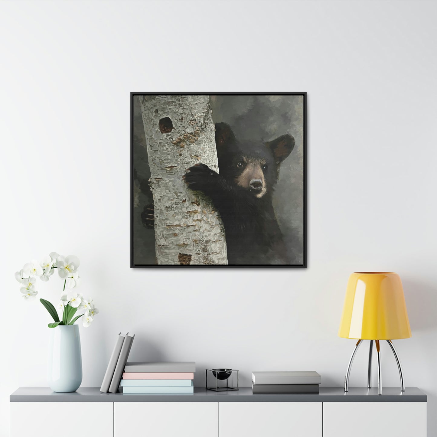 "Bear Hug" Framed Canvas