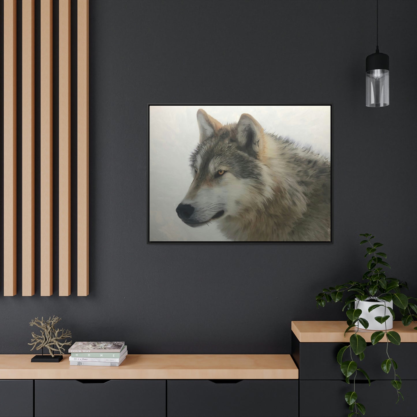 "Lone Wolf" Framed Canvas