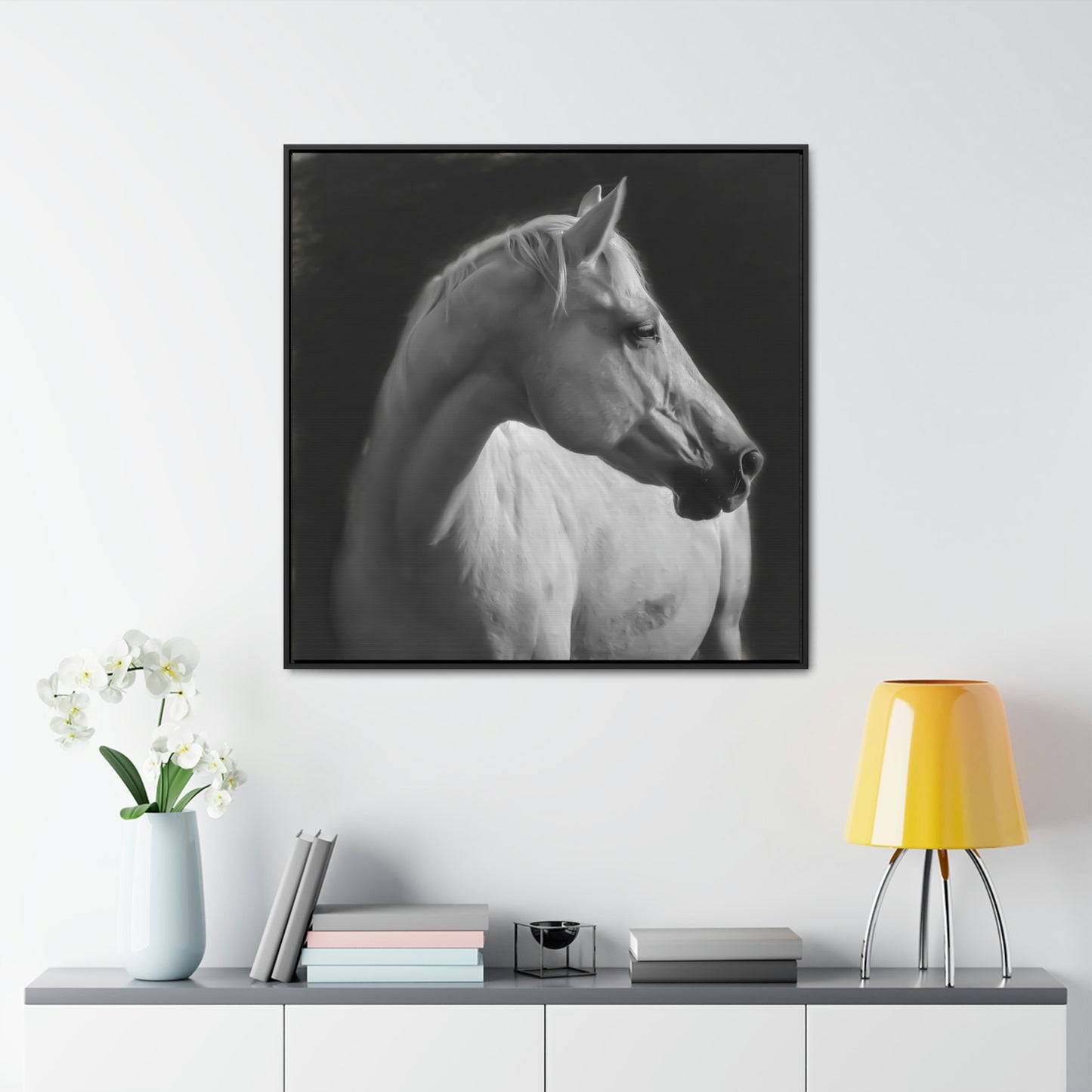 "The Mellow Mustang" Framed Canvas