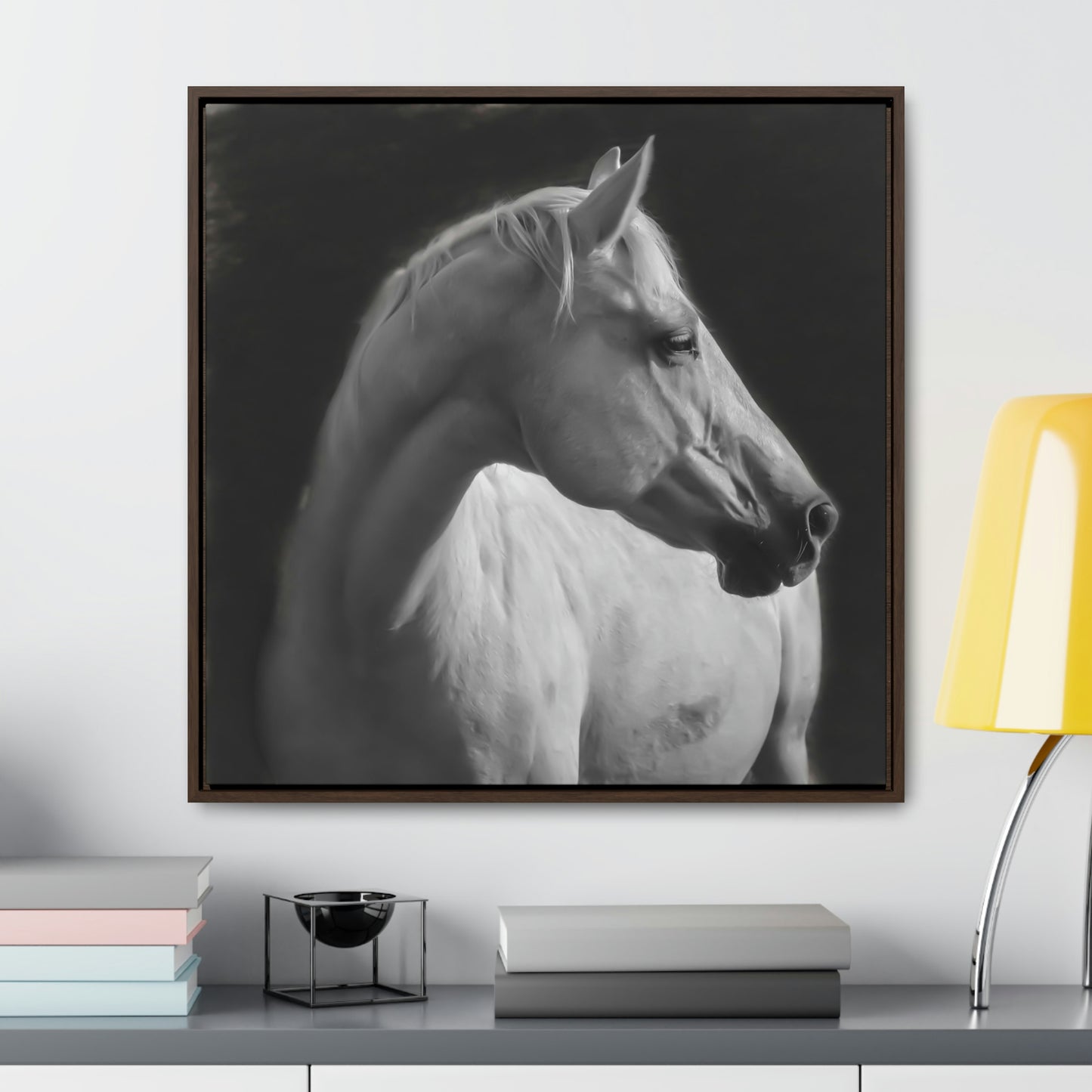 "The Mellow Mustang" Framed Canvas