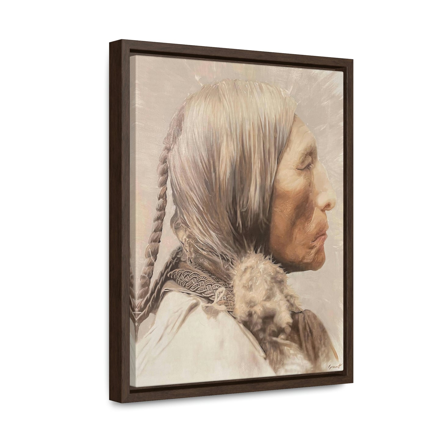 "Chief Wolf Robe" Framed Canvas