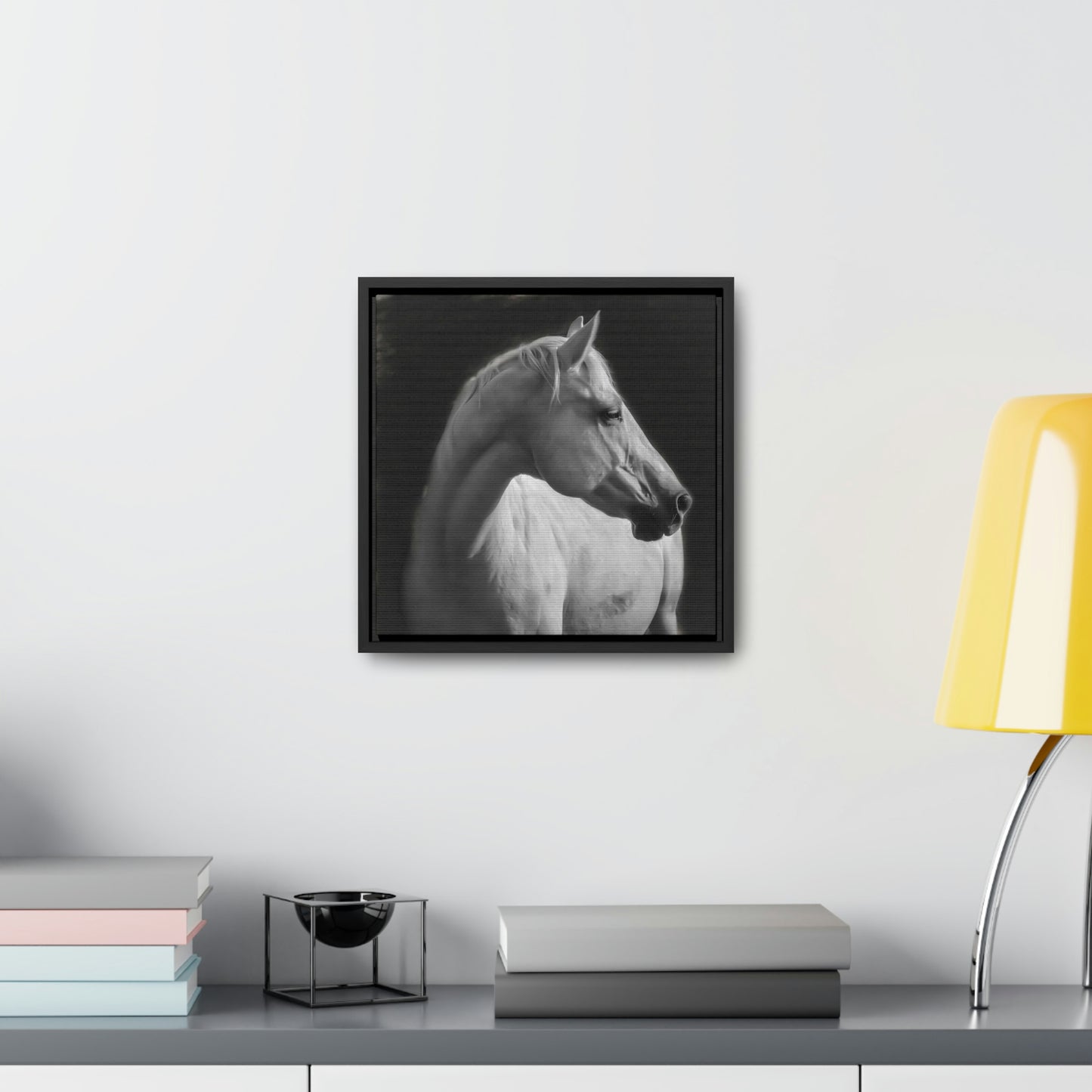 "The Mellow Mustang" Framed Canvas