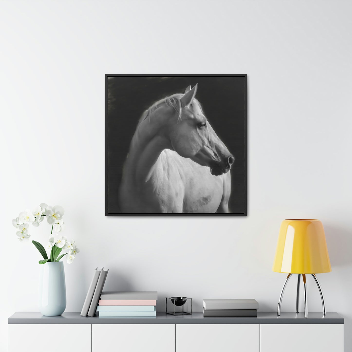 "The Mellow Mustang" Framed Canvas