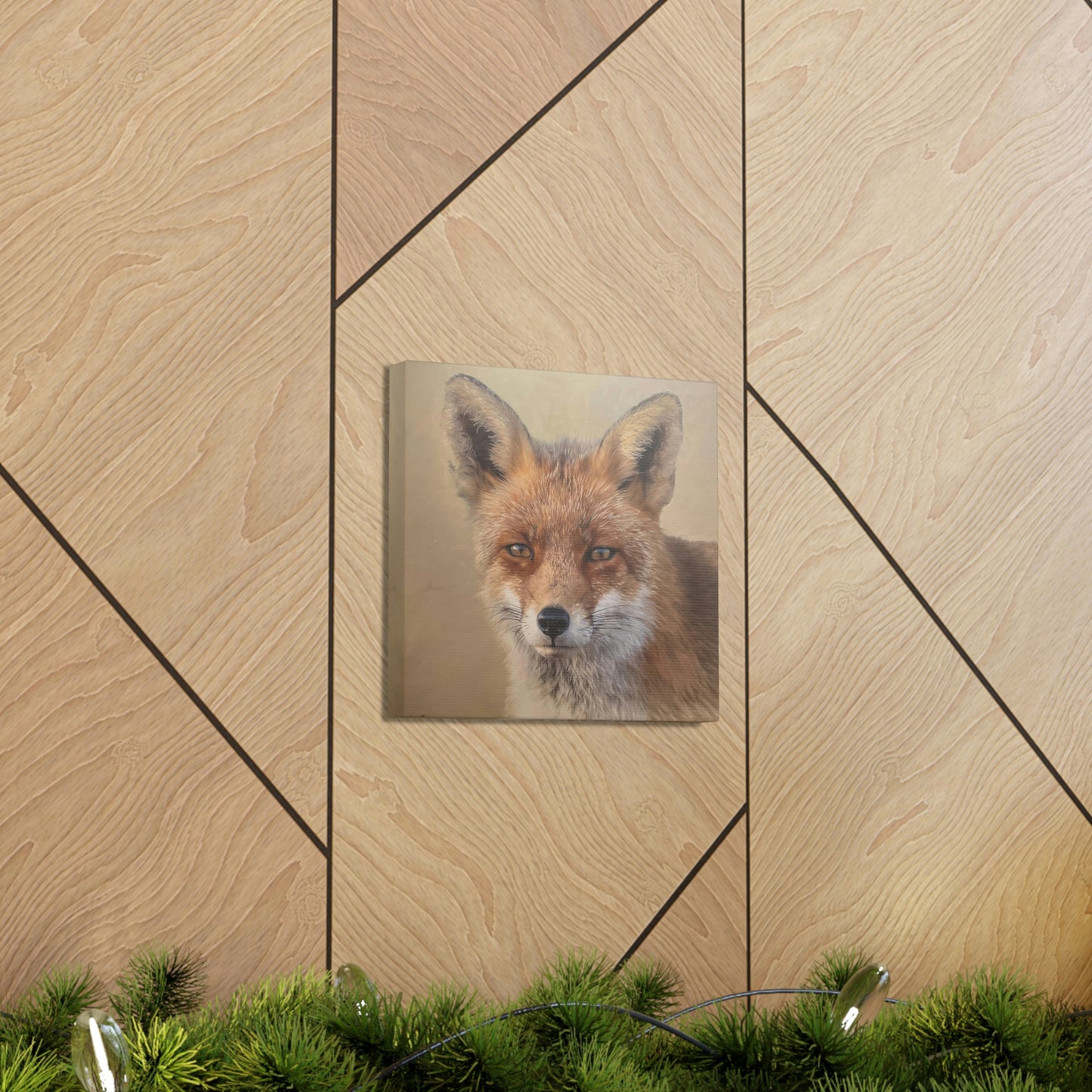 "Auburn Beauty" Stretched Canvas Fox Painting