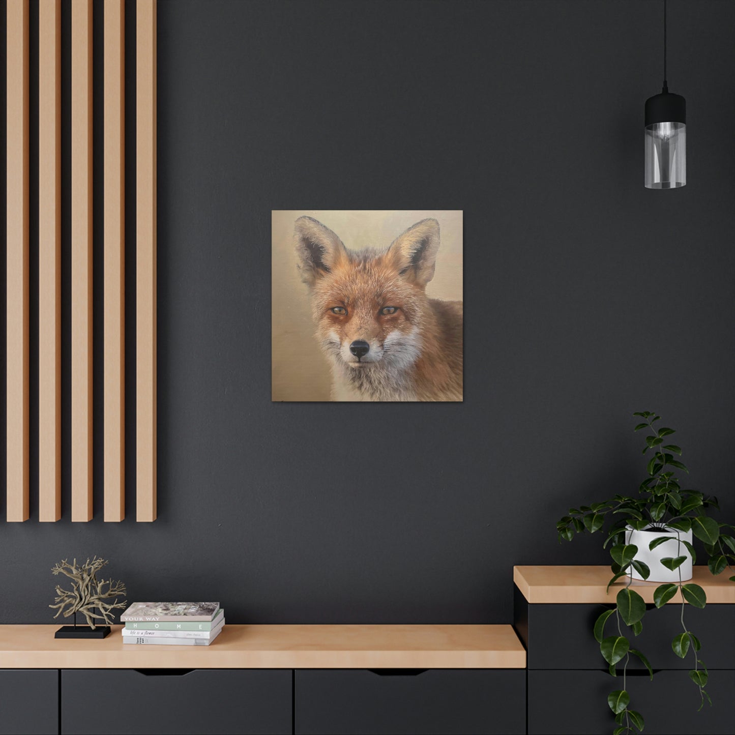 "Auburn Beauty" Stretched Canvas Fox Painting