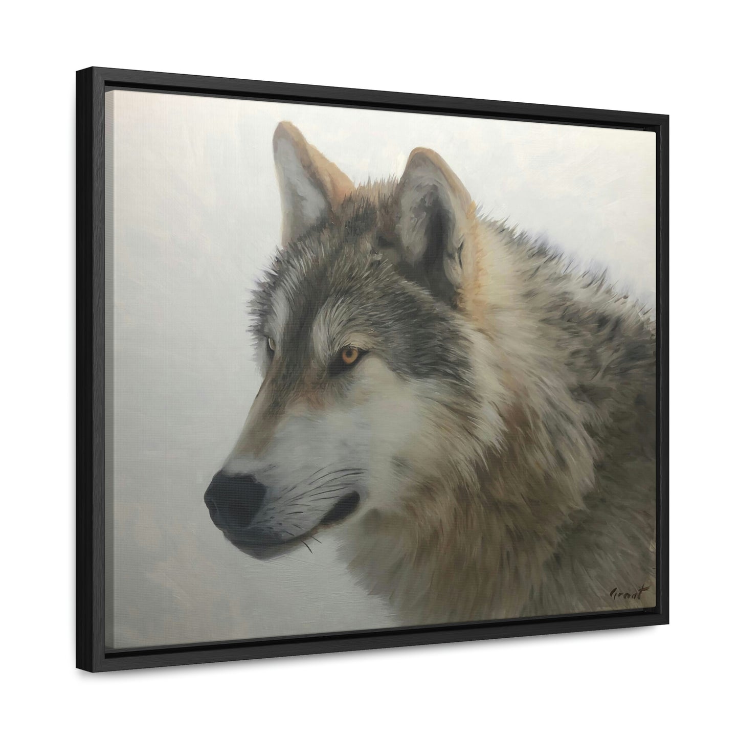 "Lone Wolf" Framed Canvas