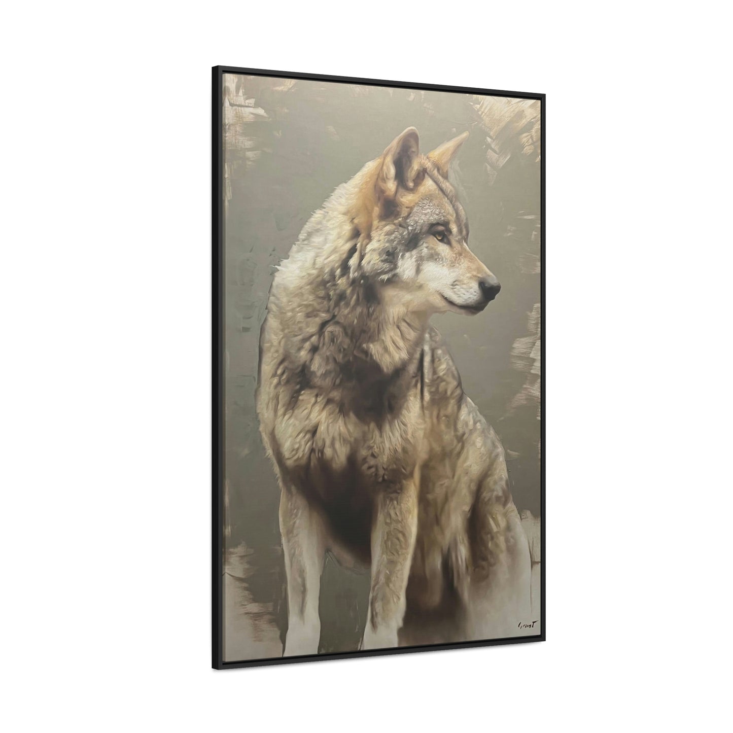 "Silent Watcher" Framed Canvas