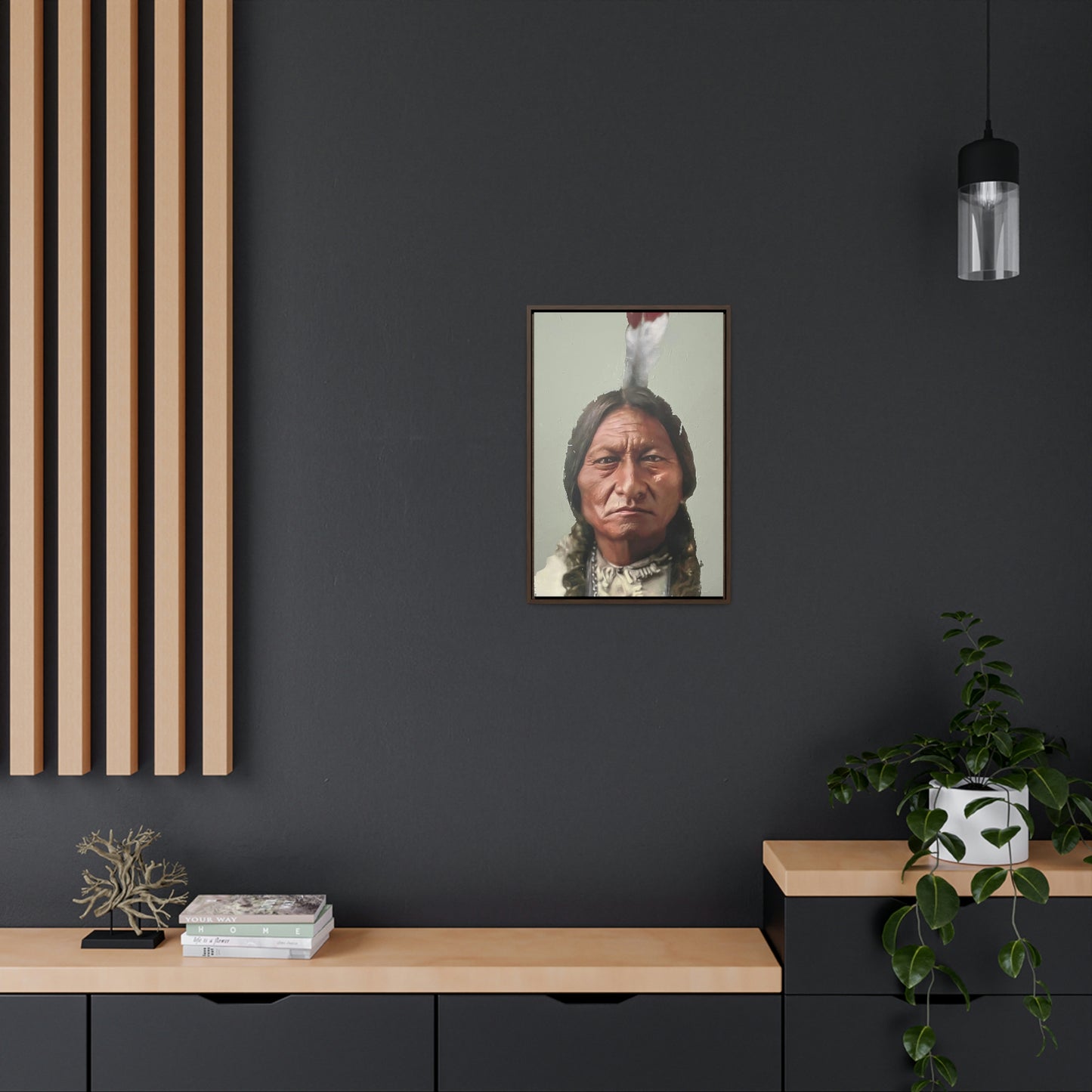 "Sitting Bull" Framed Canvas