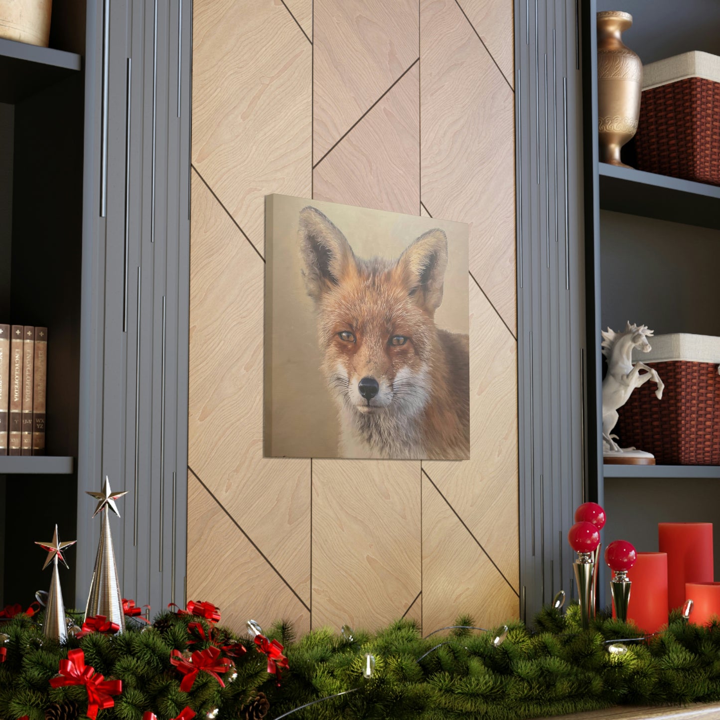 "Auburn Beauty" Stretched Canvas Fox Painting