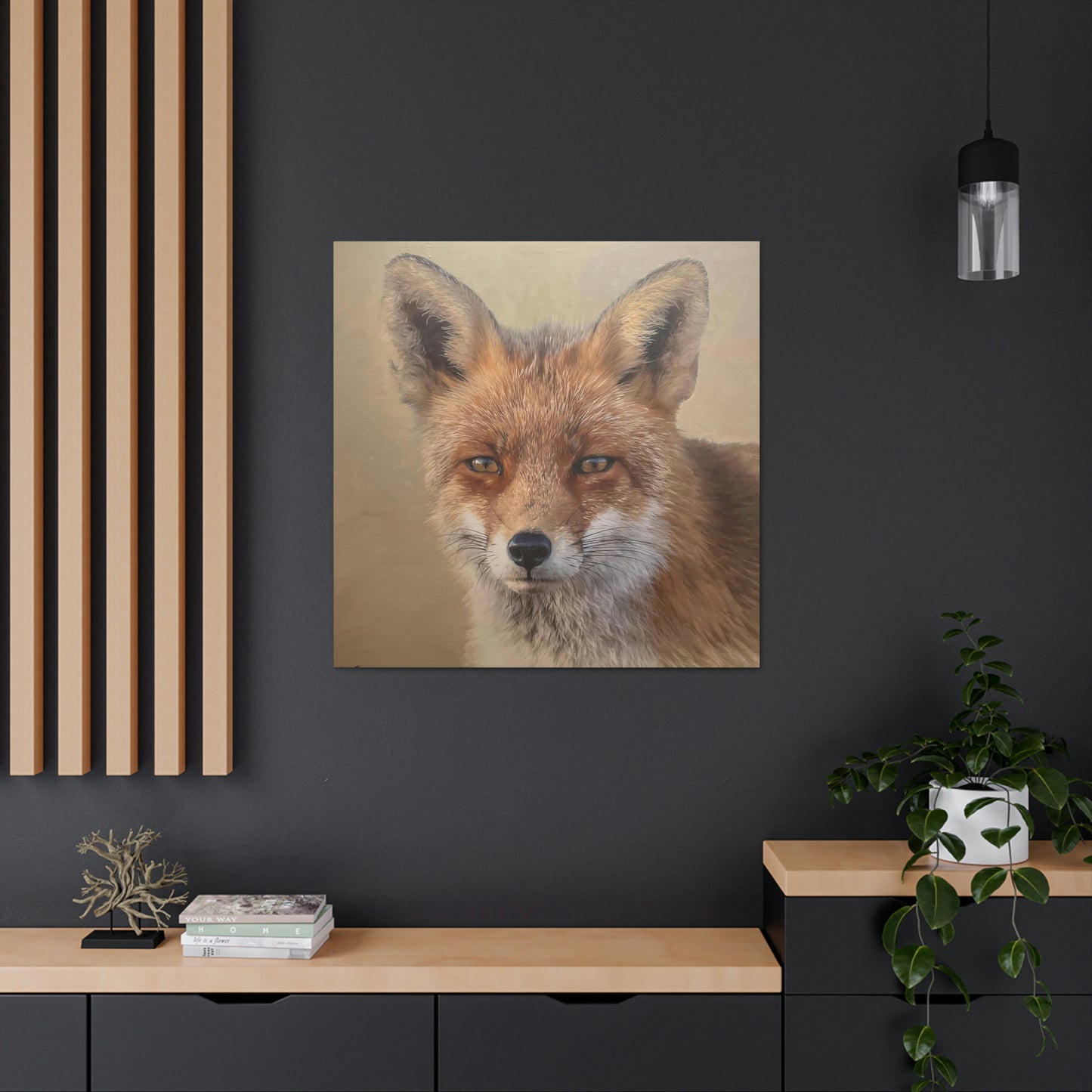 "Auburn Beauty" Stretched Canvas Fox Painting