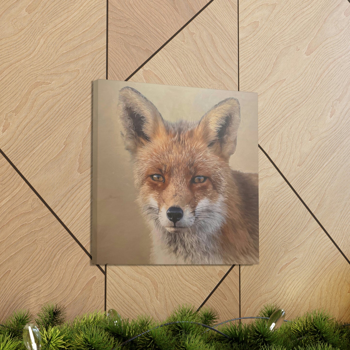 "Auburn Beauty" Stretched Canvas Fox Painting