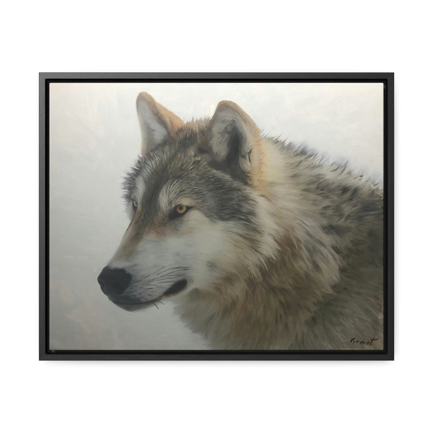 "Lone Wolf" Framed Canvas