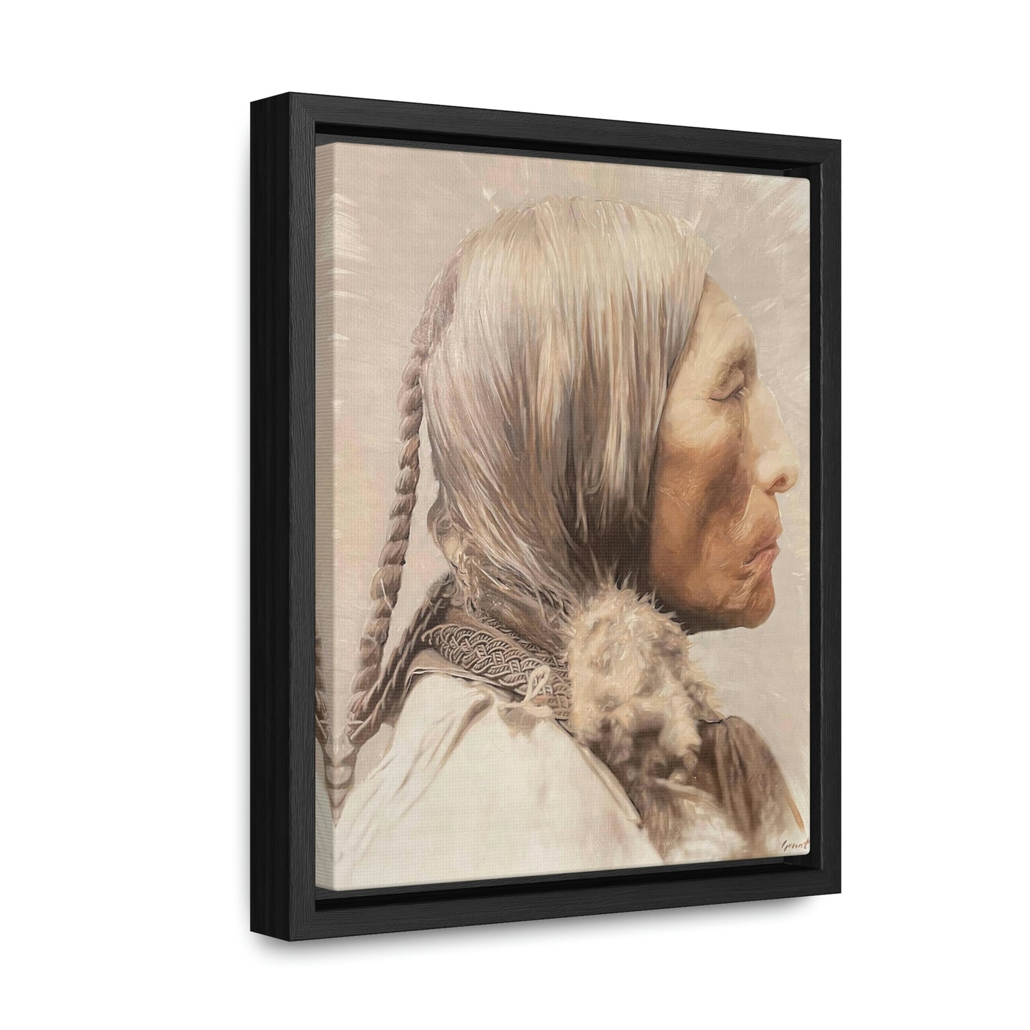 "Chief Wolf Robe" Framed Canvas