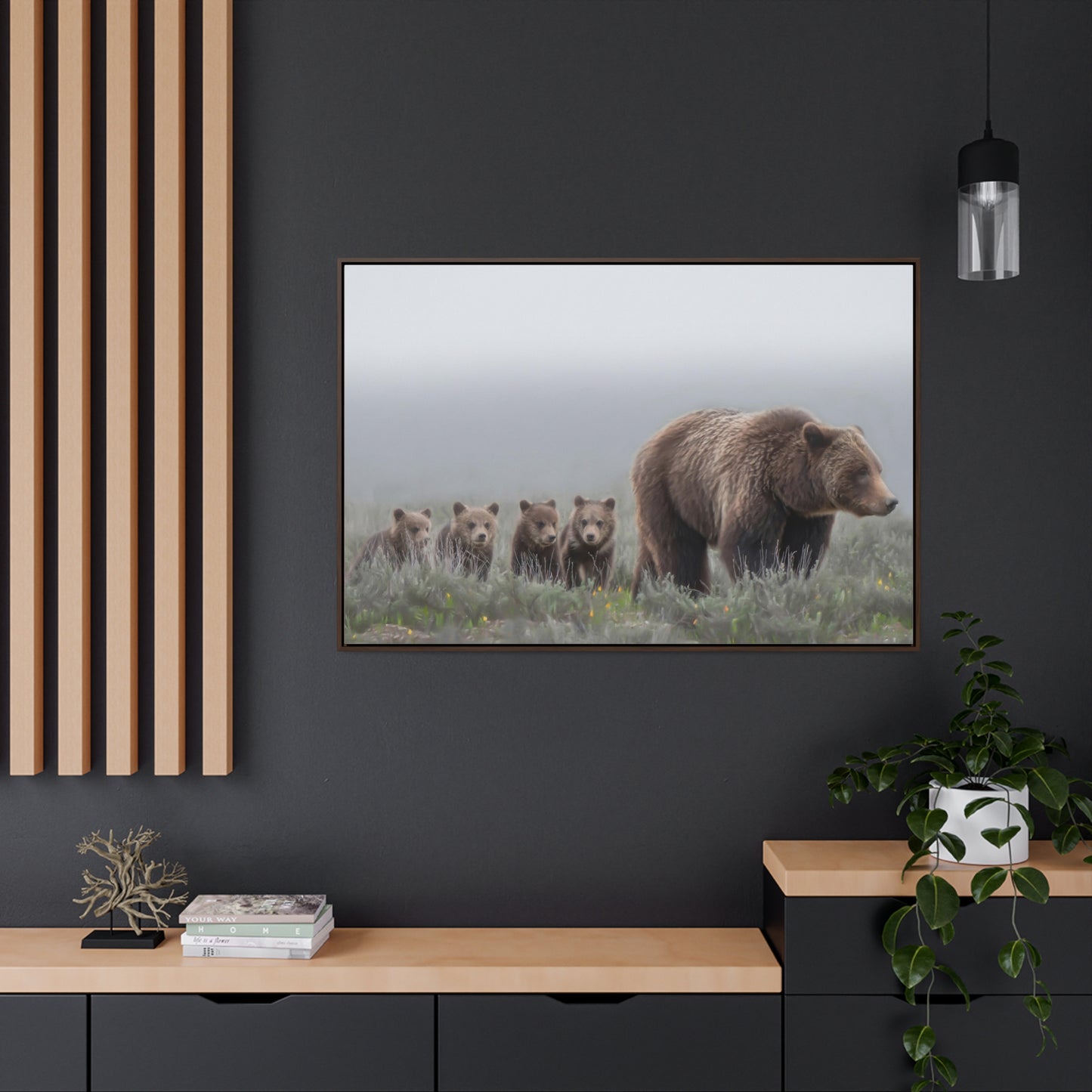 "Grizzly 399" Framed Canvas