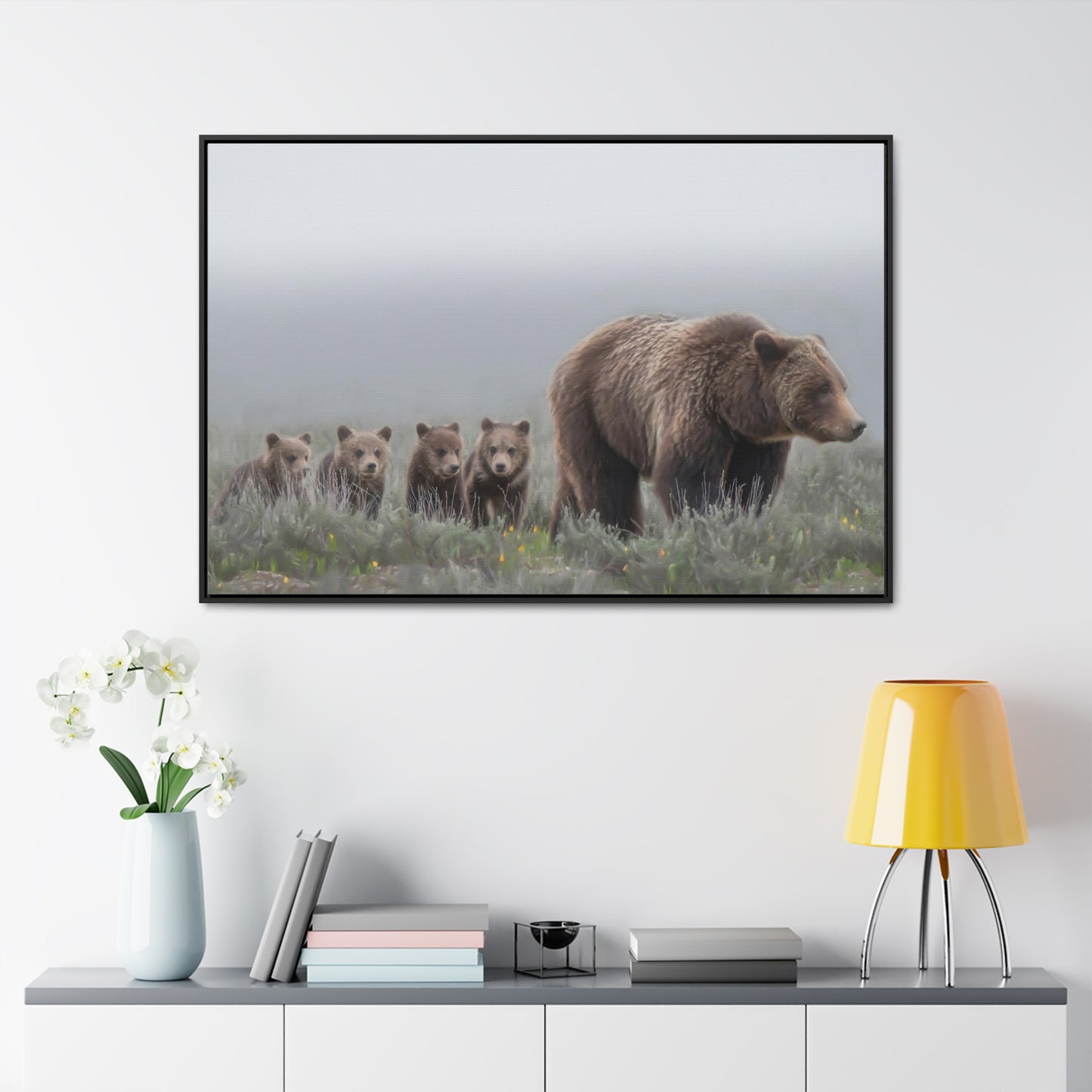 "Grizzly 399" Framed Canvas