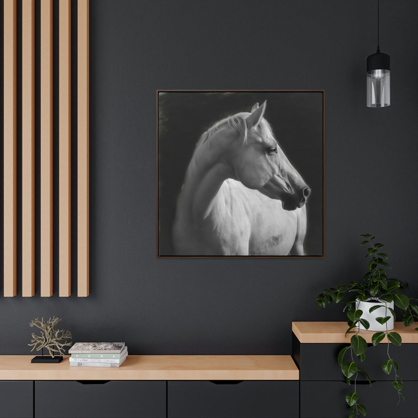 "The Mellow Mustang" Framed Canvas