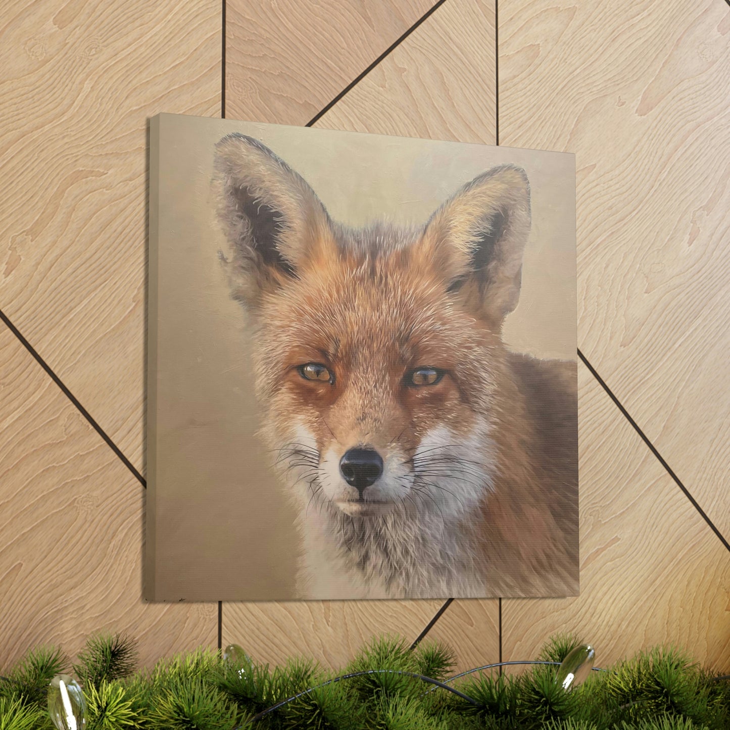 "Auburn Beauty" Stretched Canvas Fox Painting