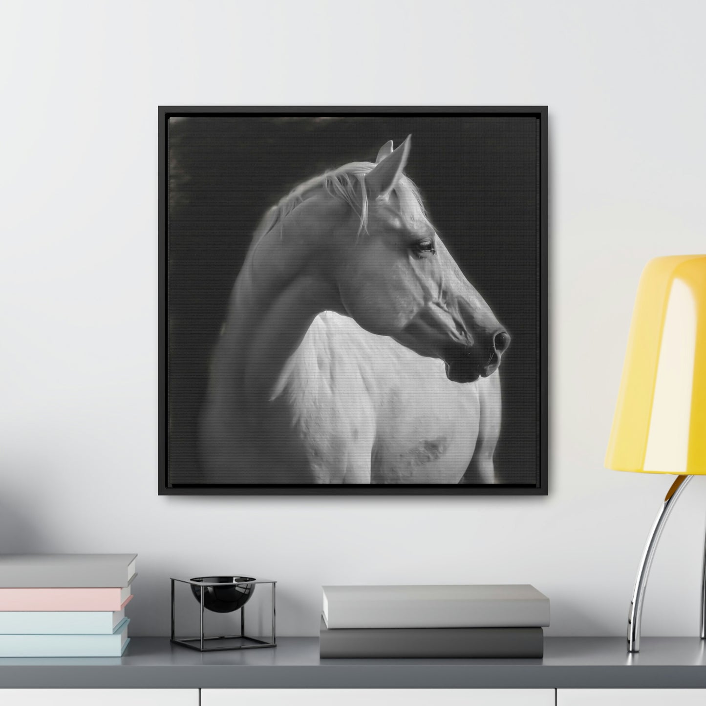 "The Mellow Mustang" Framed Canvas