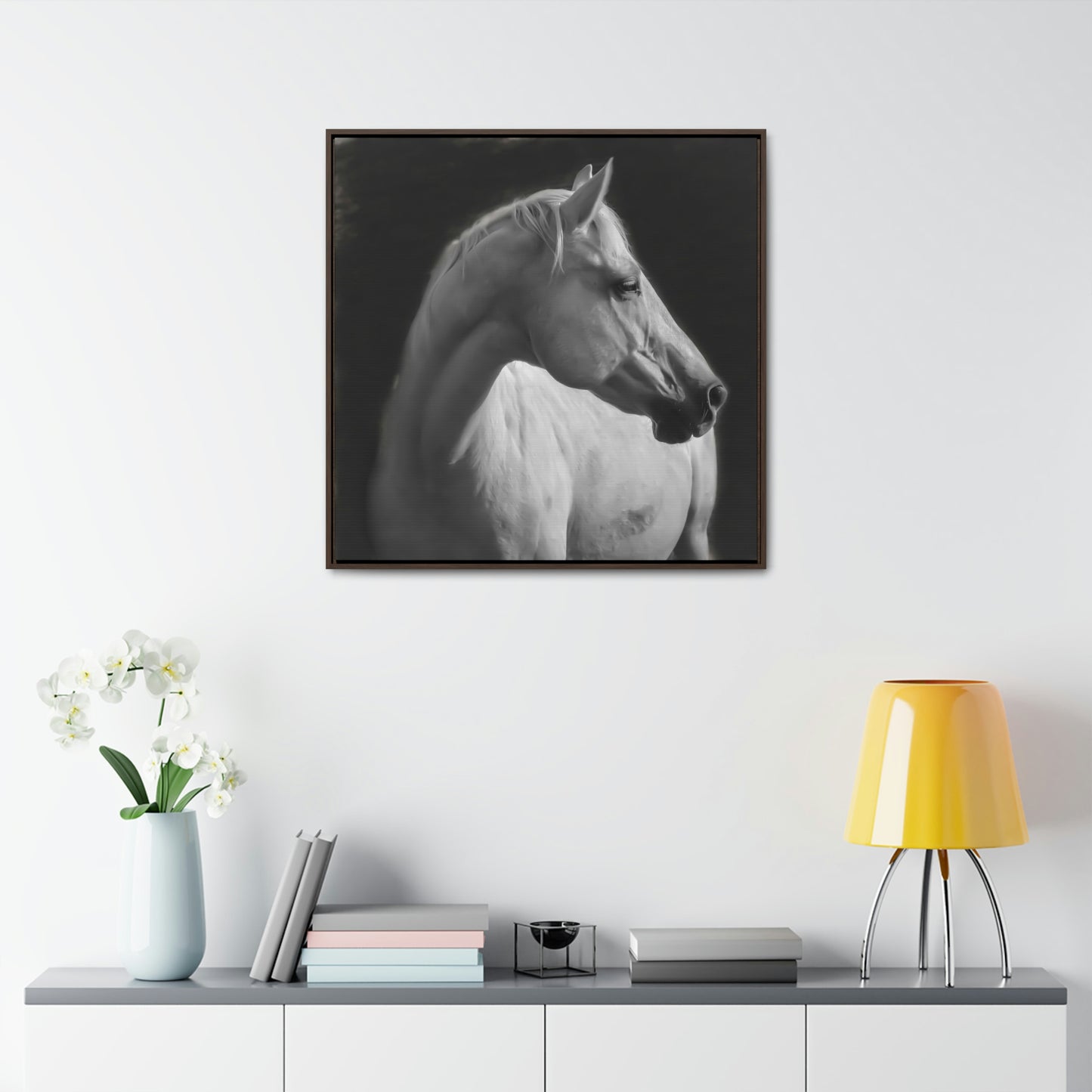 "The Mellow Mustang" Framed Canvas