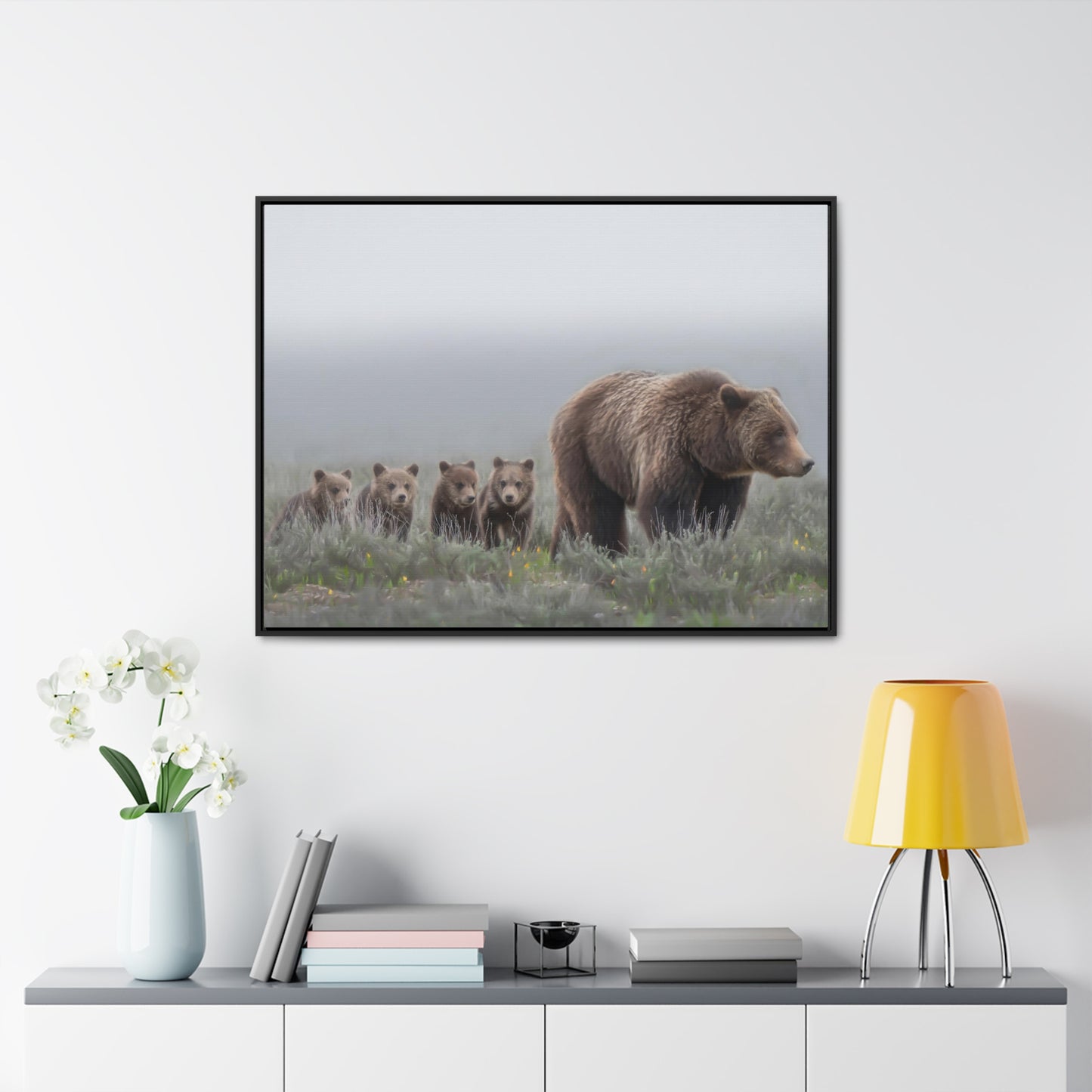 "Grizzly 399" Framed Canvas