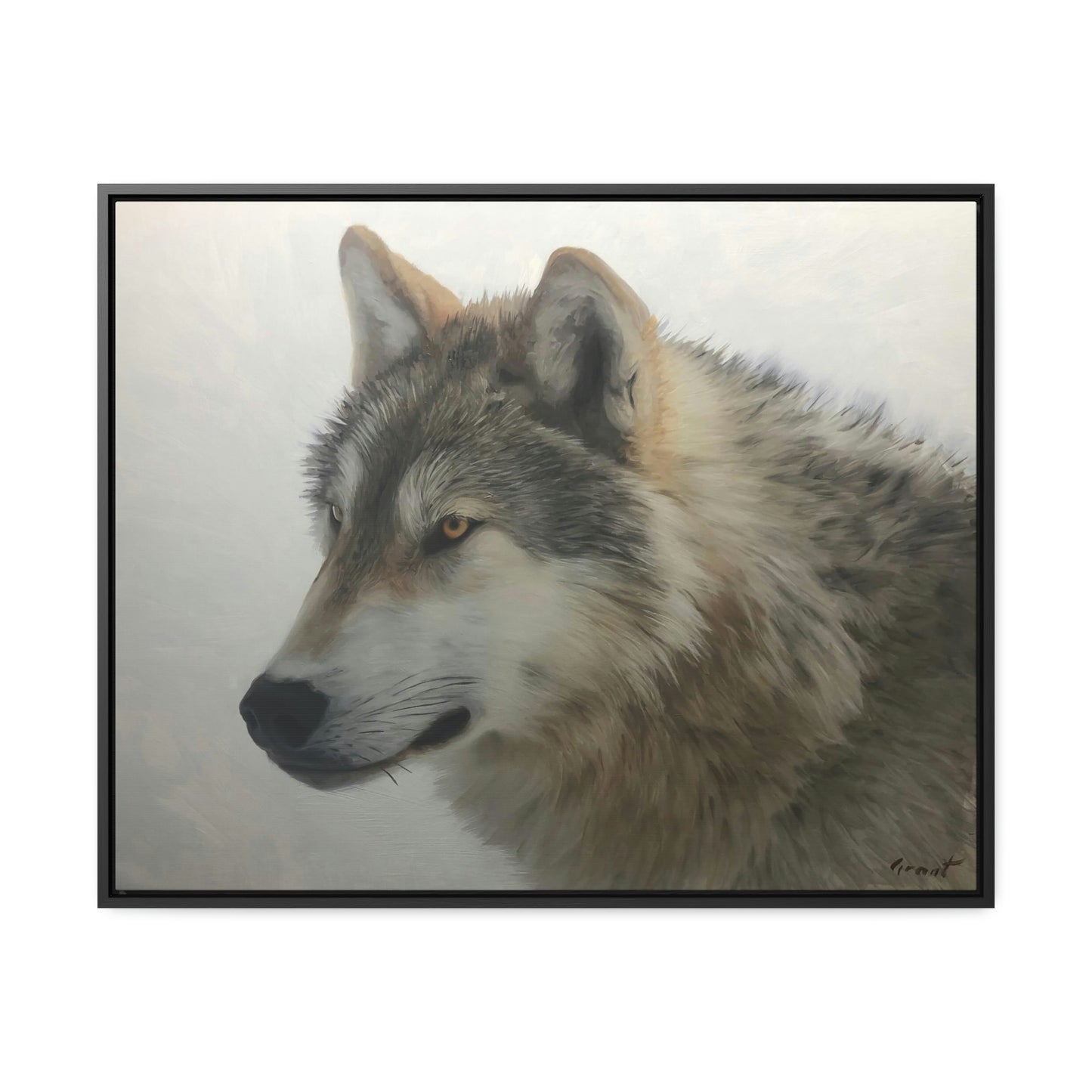 "Lone Wolf" Framed Canvas