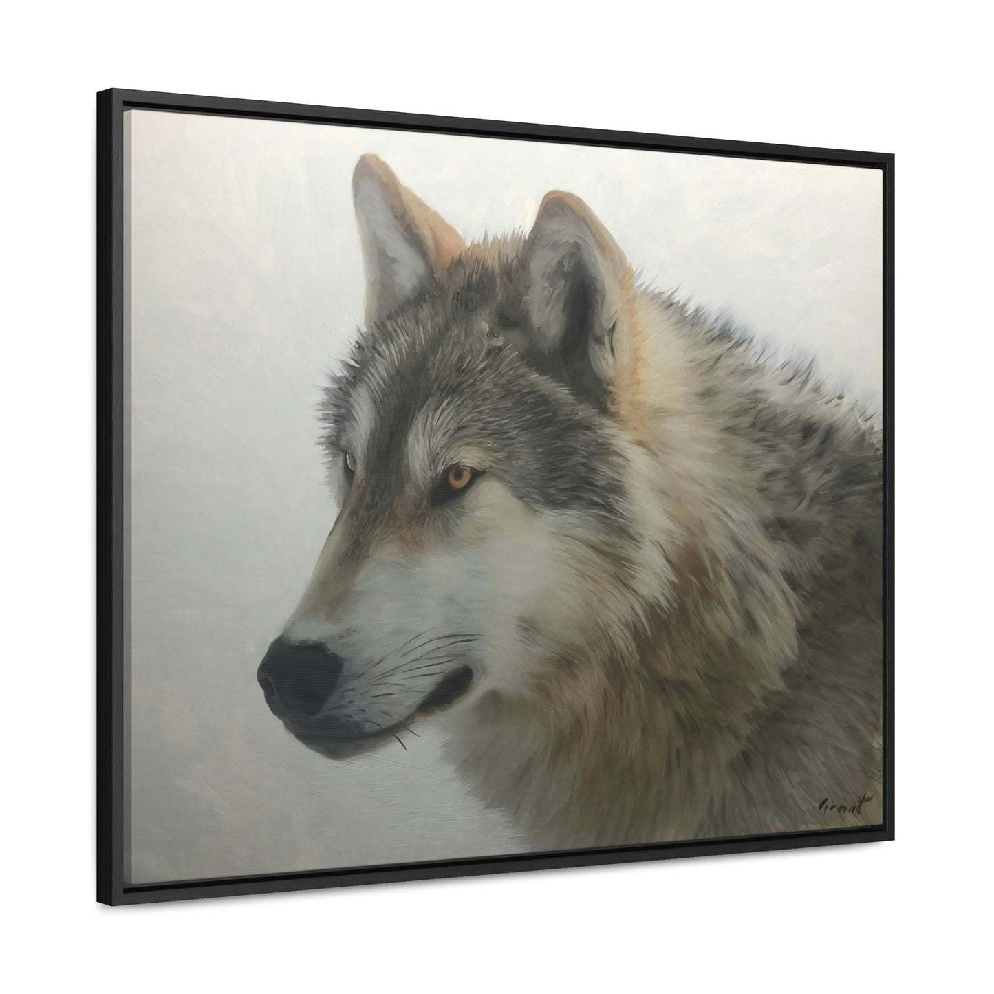 "Lone Wolf" Framed Canvas