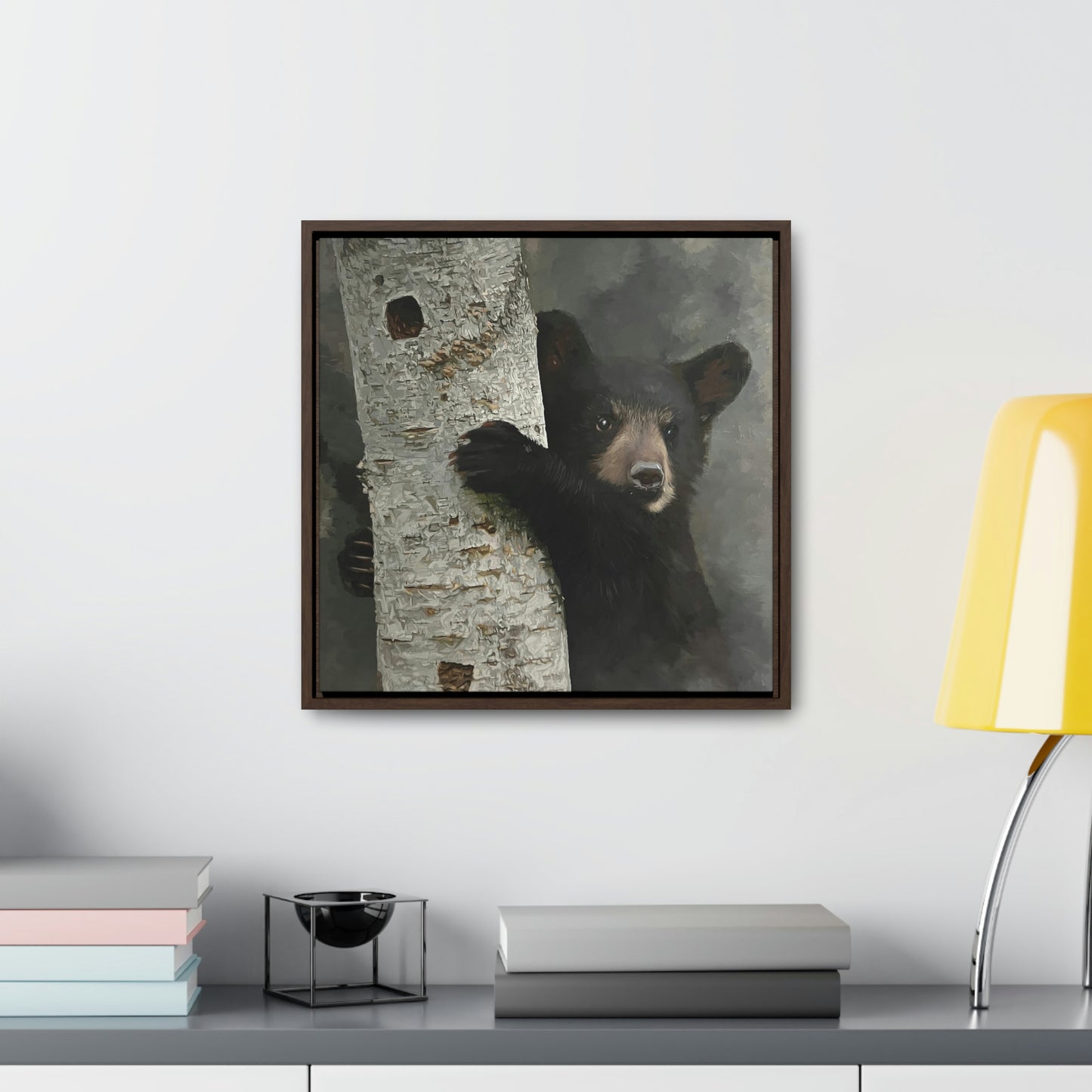 "Bear Hug" Framed Canvas