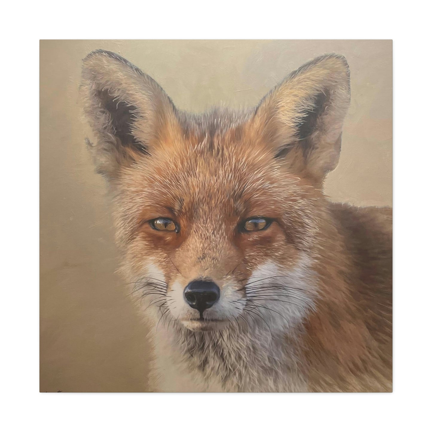 "Auburn Beauty" Stretched Canvas Fox Painting