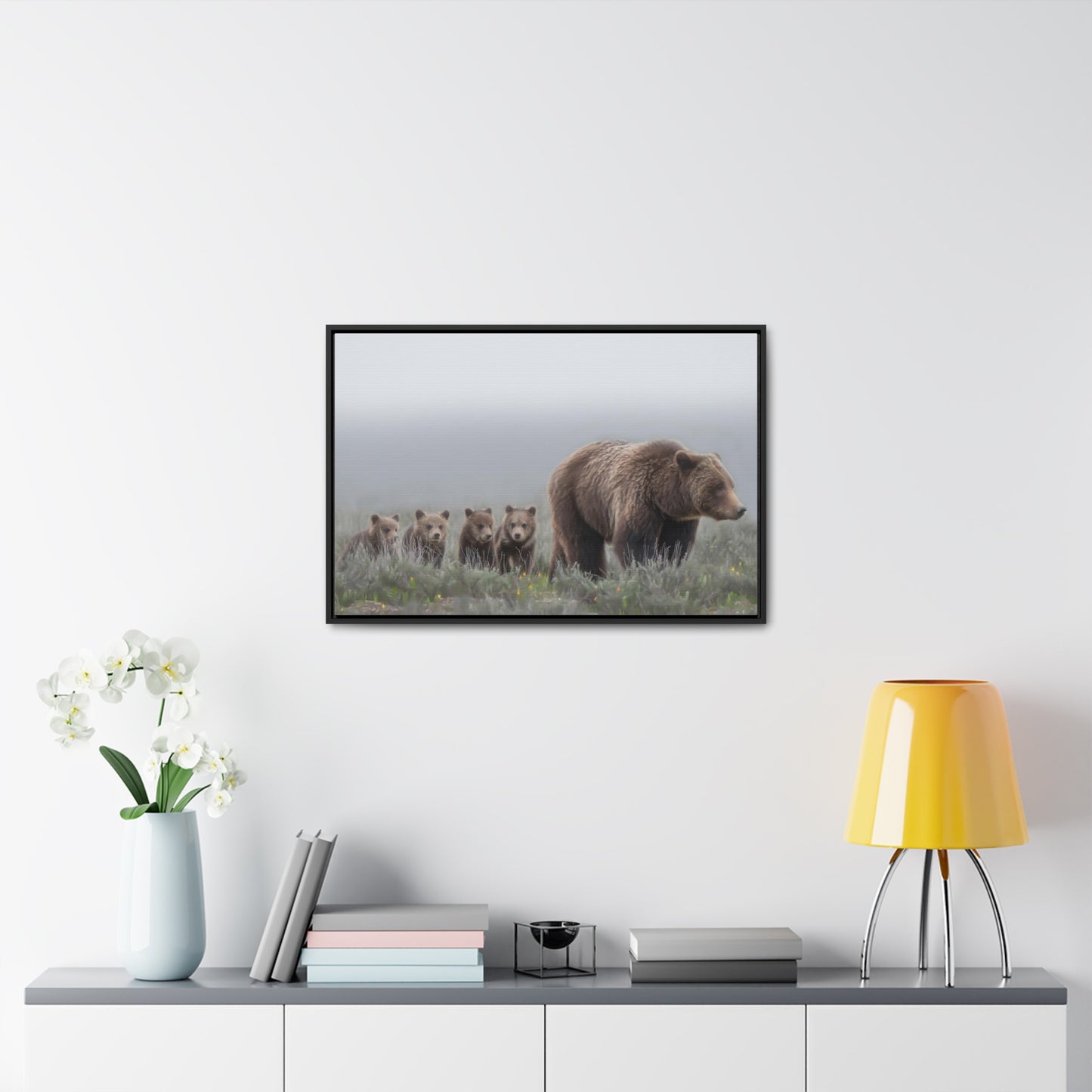 "Grizzly 399" Framed Canvas