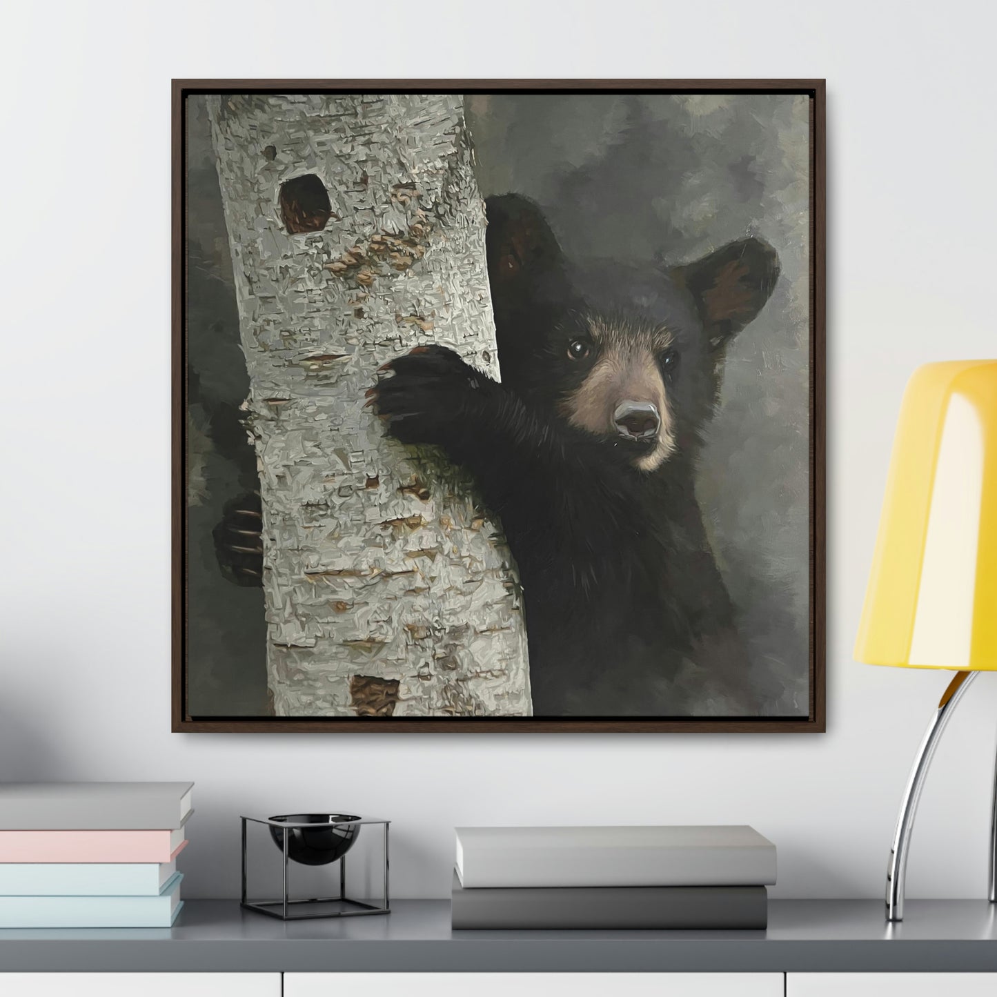 "Bear Hug" Framed Canvas