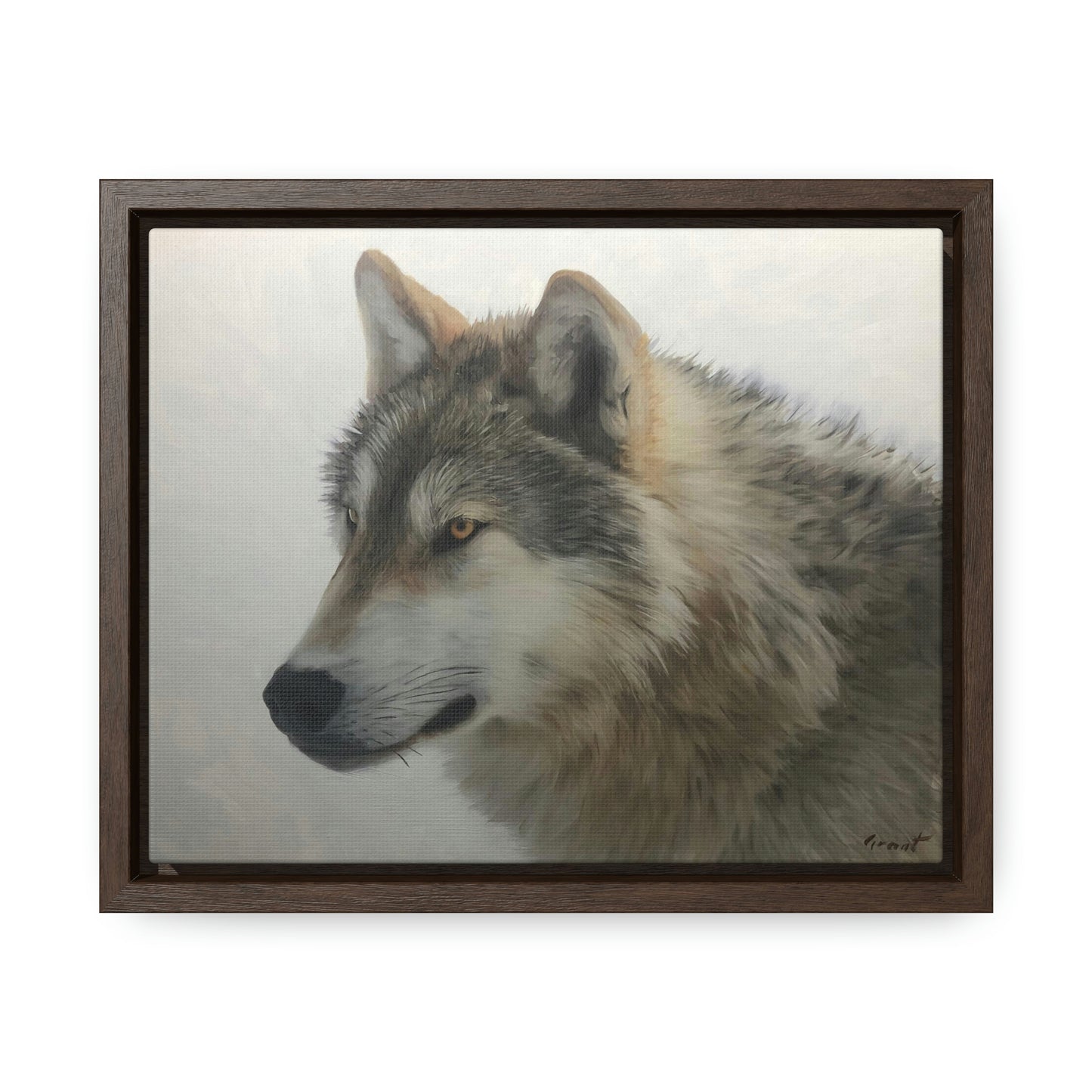 "Lone Wolf" Framed Canvas